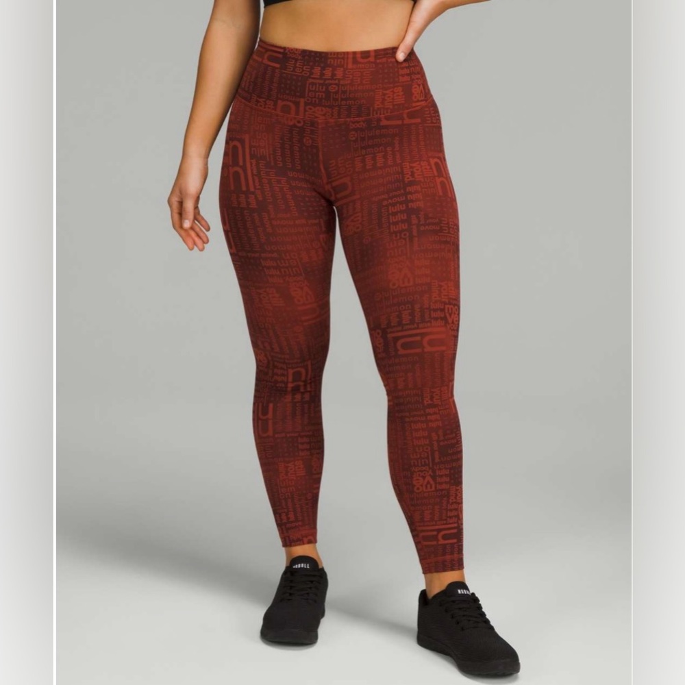 Lululemon Wunder Train Contour Fit High-Rise Tight 25" Lululemon Ombre Red Multi